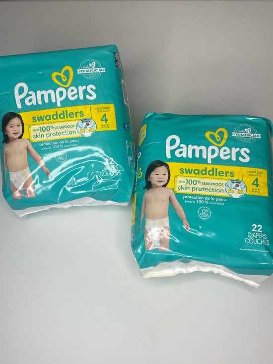 Pampers Other - Pampers Swaddlers Size 4 Teal Pack (22 Count) 2 pack bundle